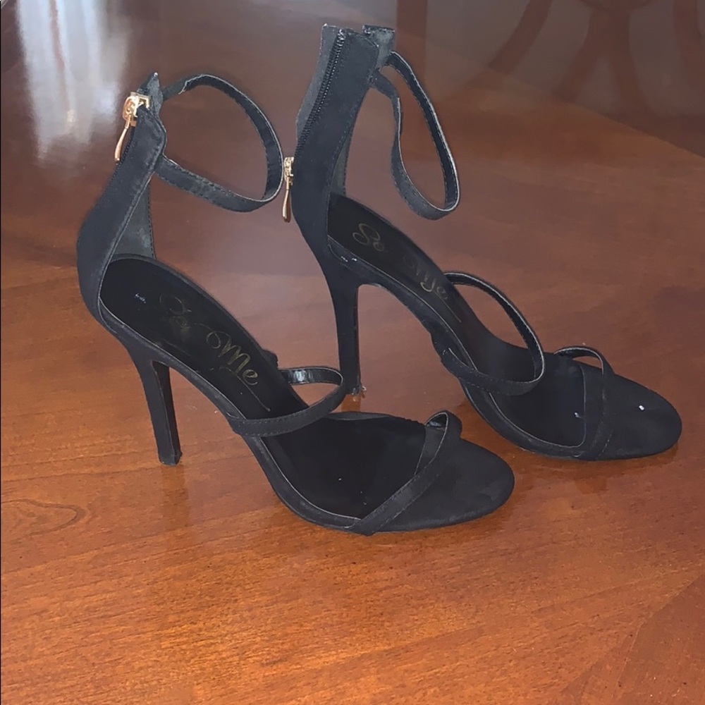 Black Strappy Heels